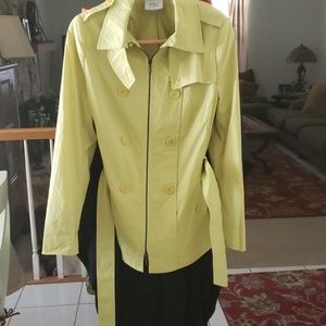 Lime green trench Coat